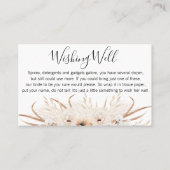 Boho Floral Wünschwell Brautparty Card Visitenkarte (Vorderseite)