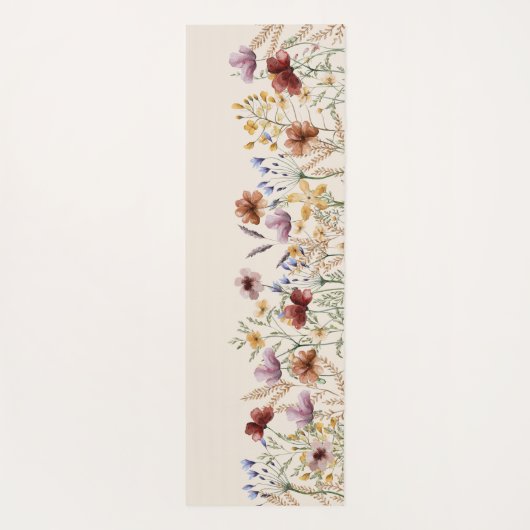 Boho Floral Yoga Mat Yogamatte (Rückseite)