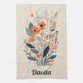 Boho Floral Zeichnend Geschirrtuch (Vertikal)