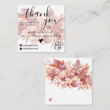 Boho florale Aquarell Girl Ordnung danke