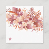 Boho florale Aquarell Girl Ordnung danke Quadratische Visitenkarte (Rückseite)