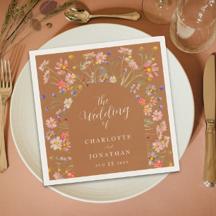 Boho Florale Elegante Bogen Herbst Hochzeit Servie Serviette