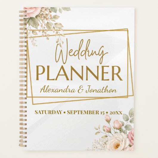 Boho Florale Elegante Hochzeit Planer (Vorderseite)