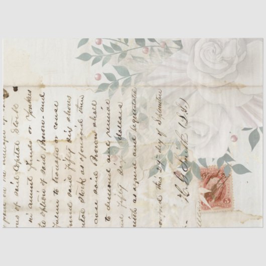 Boho FloralEphemera Design Series #2 Seidenpapier (Vorderseite)