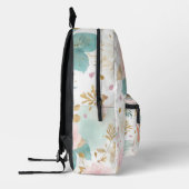 Boho-Florales-Aesthetic-Rucksack Bedruckter Rucksack (Links)