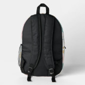 Boho-Florales-Aesthetic-Rucksack Bedruckter Rucksack (Rückseite)