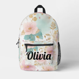 Boho-Florales-Ästhetik-Rucksack Bedruckter Rucksack