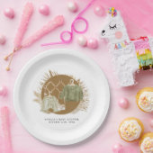 Boho-Florales Babyshower Pappteller (Party)