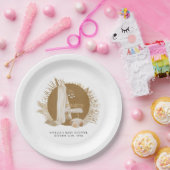 Boho-Florales Babyshower Pappteller (Party)
