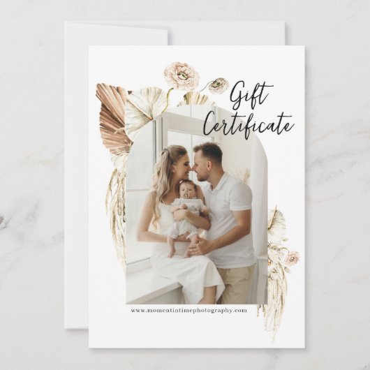 Boho Florals | Arch-Foto | Fotogeschenkkarte (Vorderseite)