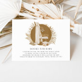 Boho Florals Baby Dusche bringen ein Buch Begleitkarte