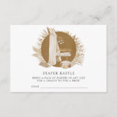 Boho Florals Baby Duwer Diaper Raffle Begleitkarte (Vorderseite)
