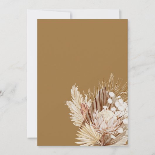 Boho Florals Baby Shower Einladung (Rückseite)