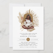 Boho Florals Baby Shower Einladung (Vorderseite)