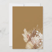 Boho Florals Baby Shower Einladung (Rückseite)