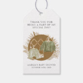 Boho Florals Baby Shower Geschenkanhänger (Vorderseite)