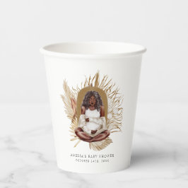 Boho Florals Baby Shower Pappbecher