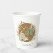 Boho Florals Baby Shower Pappbecher (Rückseite)