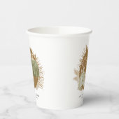 Boho Florals Baby Shower Pappbecher (Links)