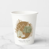 Boho Florals Baby Shower Pappbecher (Vorderseite)