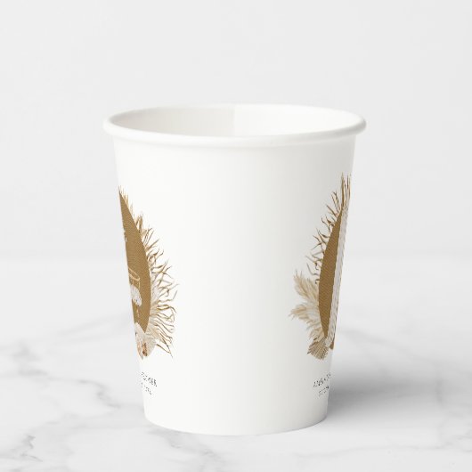 Boho Florals Baby Shower Pappbecher (Links)