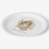 Boho Florals Baby Shower Pappteller (Schrägansicht)