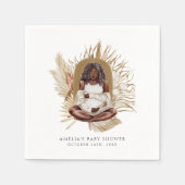 Boho Florals Baby Shower Serviette (Vorderseite)