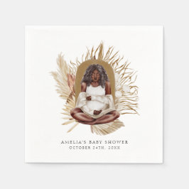 Boho Florals Baby Shower Serviette