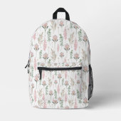Boho Florals Bedruckter Rucksack (Vorderseite)