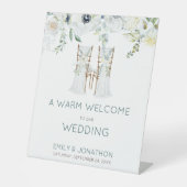 Boho Florals Blätter Chairs Herzlich willkommen be Sockelschild (Vorderseite)