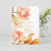 Boho Florals Brautparty Einladung (Stehend Vorderseite)