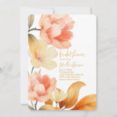 Boho Florals Brautparty Einladung (Vorderseite)