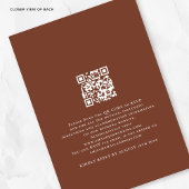 Boho Florals Brown Cream We Do QR Code Wedding Einladung