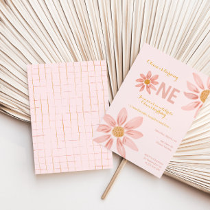 Boho Florals, Daisy Girl Einladung zum Geburtstag
