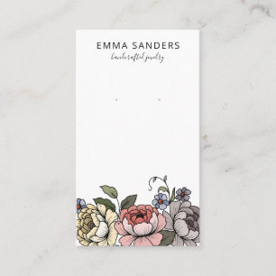Boho Florals Earring Juwelier Display Cards Telefonnummerkarte