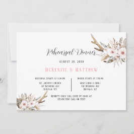 Boho Florals mit Probe Dinner Einladung