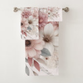 Boho Florals mit Rosa Badhandtuch Set (Insitu)
