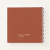 Boho Florals Mr. Terracotta Guest Book Notizblock (Rückseite)