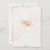 Boho Florals Neutral Baby Dusche Bohemisch Orchid Einladung (Rückseite)