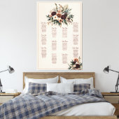 Boho Florals Sitzkarte Leinwanddruck (Insitu (Schlafzimmer))