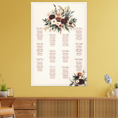 Boho Florals Sitzkarte Leinwanddruck (Insitu (Wohnzimmer))