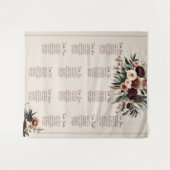 Boho Florals Sitzkarte Wandteppich (Vorderseite (Horizontal))