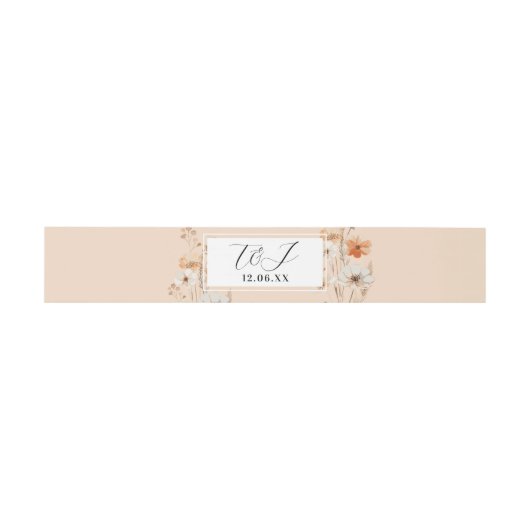 Boho Florals Wedding Cutlery Band Bohemisch (Flach)
