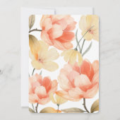 Boho Florals Wedding Einladung (Rückseite)