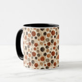 Boho Flow Shapes Tasse – Erdtöne Design (Vorderseite Links)