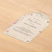 Boho Flower Baby Shower  Acryleinladungen (Ablage )