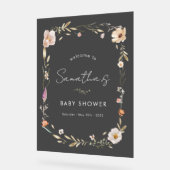 Boho Flower Baby Shower Acrylschild (Winkel)