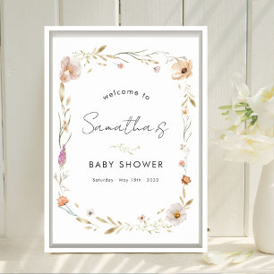 Boho-Flower-Baby-Shower-Empfang Poster