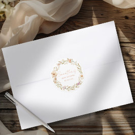 Boho Flower Baby Shower Runder Aufkleber