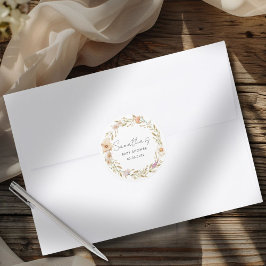 Boho Flower Baby Shower Runder Aufkleber